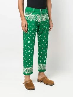 ETRO jean droit à imprimé cachemire