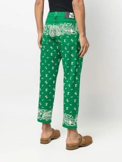 ETRO jean droit à imprimé cachemire