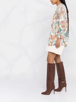 ETRO cardigan ceinturé à fleurs