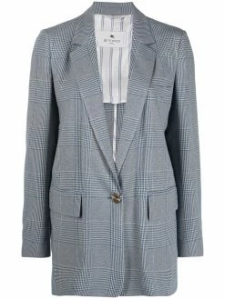 ETRO blazer à motif Prince de Galles