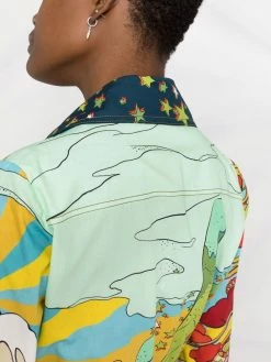 ETRO robe évasée à imprimé graphique