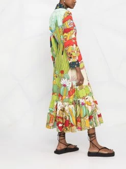 ETRO robe évasée à imprimé graphique