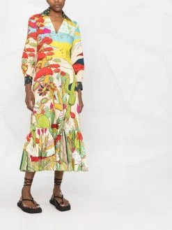 ETRO robe évasée à imprimé graphique