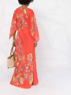 ETRO robe Ramie à motif cachemire