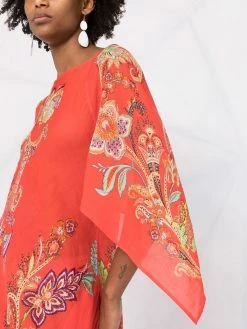 ETRO robe Ramie à motif cachemire