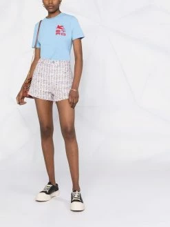 ETRO short en tweed à taille haute
