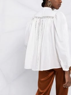 ETRO blouse à détails en dentelle