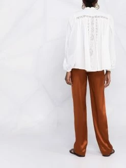 ETRO blouse à détails en dentelle