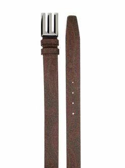 ETRO ceinture en cuir à plaque logo