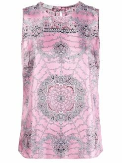 ETRO débardeur en soie à imprimé abstrait