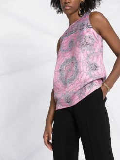 ETRO débardeur en soie à imprimé abstrait