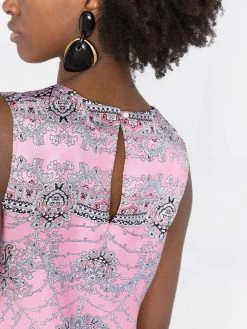 ETRO débardeur en soie à imprimé abstrait