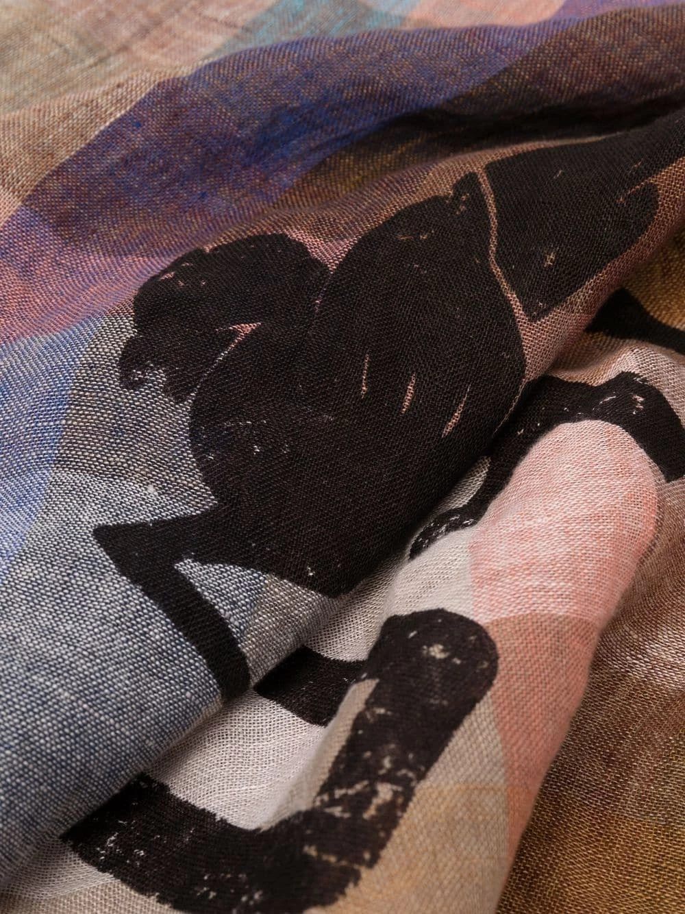 Bonne Qualité ETRO écharpe colour block en lin Écharpes homme 3 ETRO écharpe colour block en lin