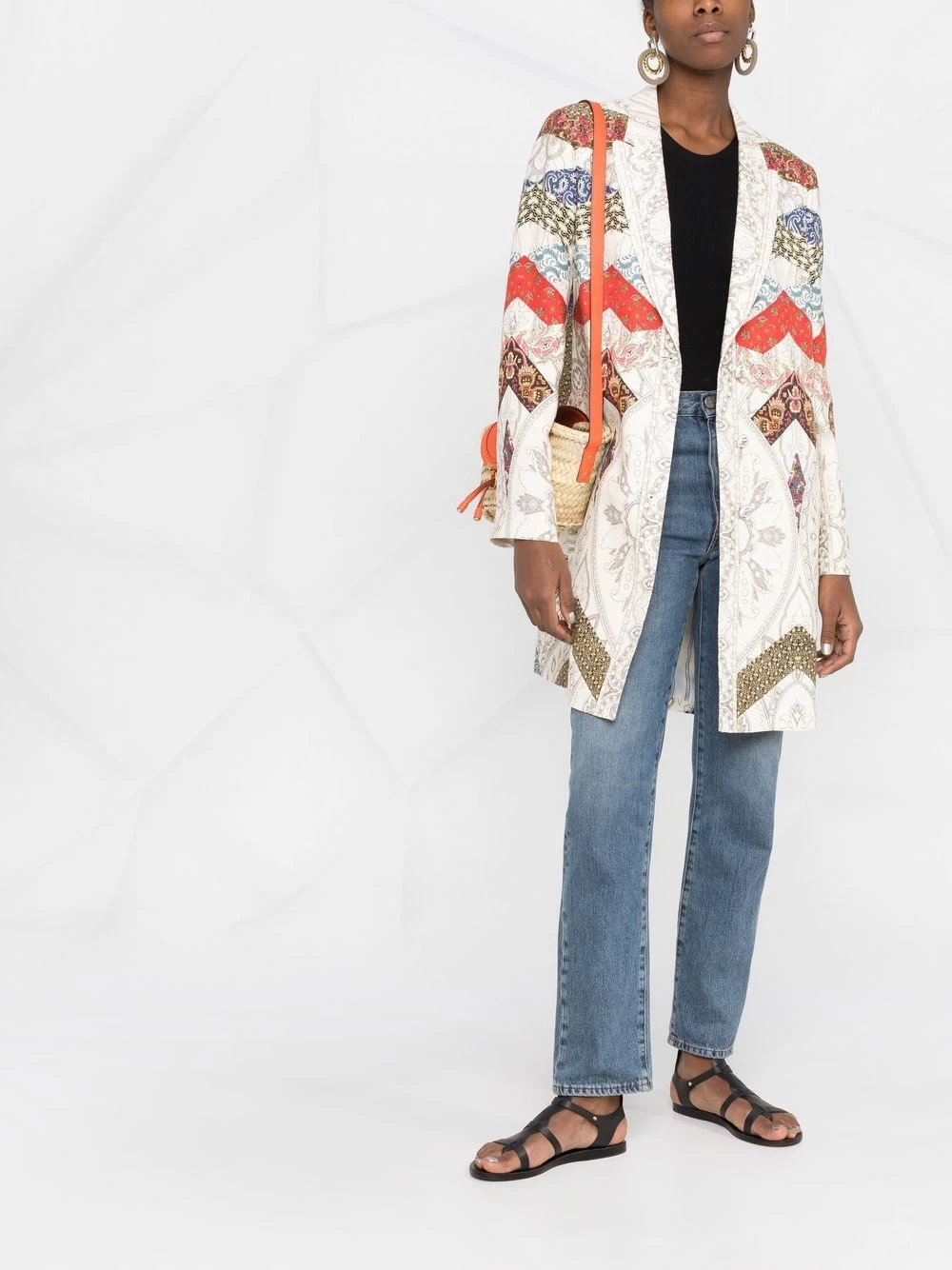 Prix Sympa ETRO Manteau patchwork à motif cachemire manteaux à simple boutonnage femme 2 ETRO manteau patchwork à motif cachemire