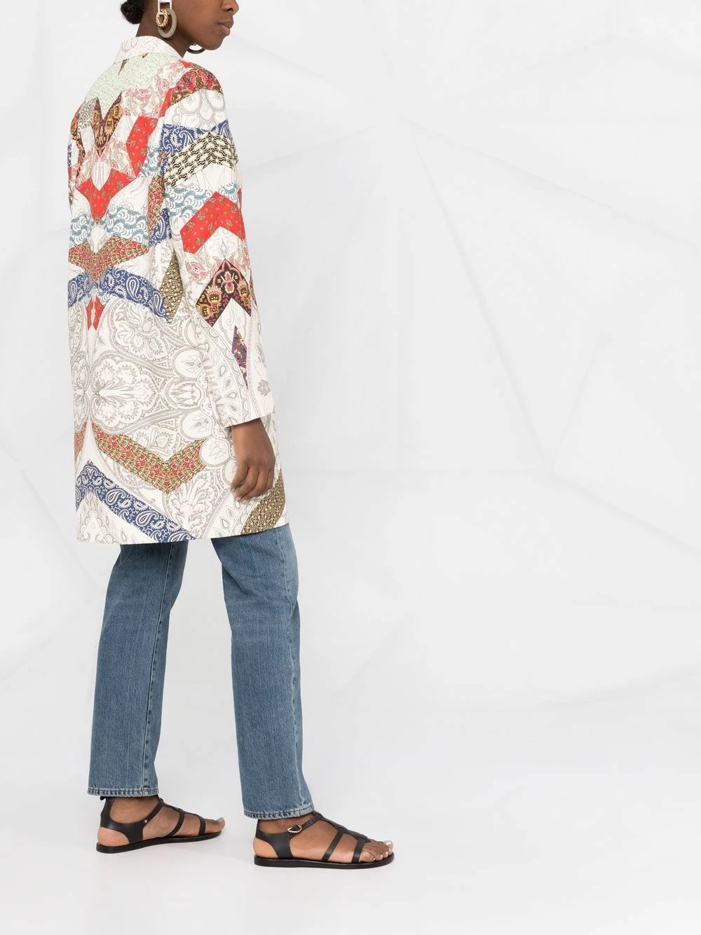 Prix Sympa ETRO Manteau patchwork à motif cachemire manteaux à simple boutonnage femme 6 ETRO manteau patchwork à motif cachemire