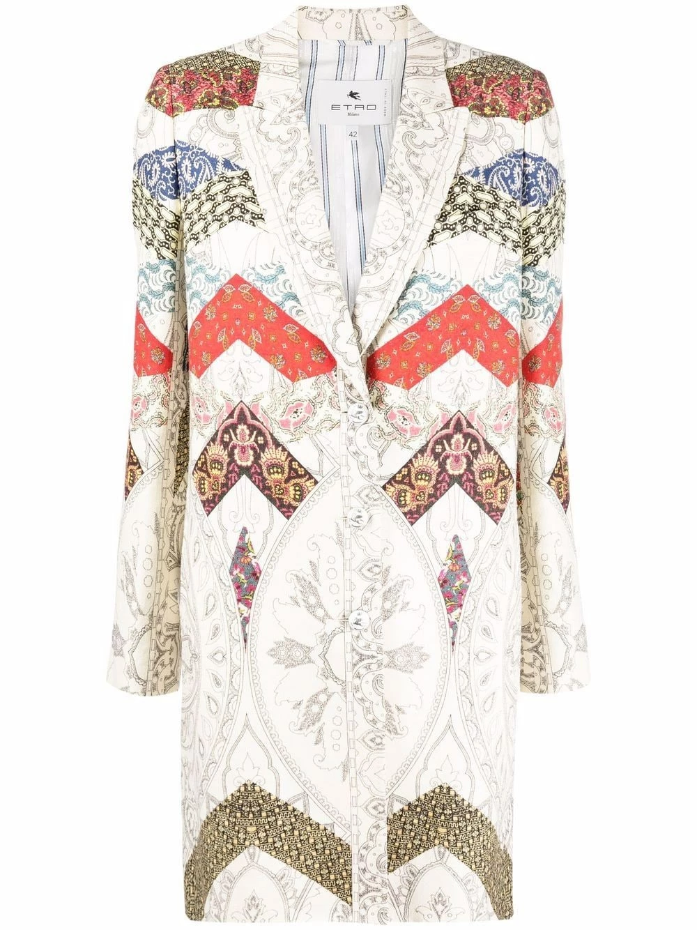 Prix Sympa ETRO Manteau patchwork à motif cachemire manteaux à simple boutonnage femme 1 ETRO manteau patchwork à motif cachemire