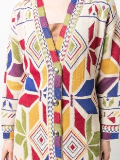 ETRO cardigan en maille à motif géométrique