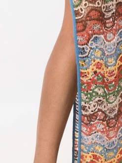 ETRO robe en maille à motif zigzag