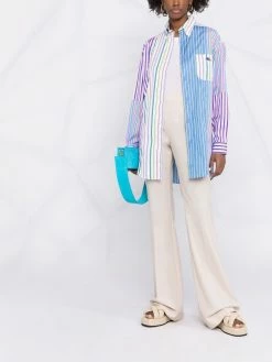 ETRO chemise rayée à motif Pegaso brodé