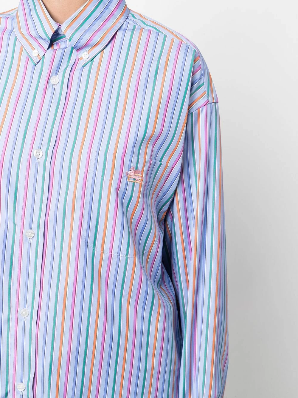 Se Vend Bas Prix ETRO Chemise rayée à broderies Pegaso chemises femme 5 ETRO chemise rayée à broderies Pegaso