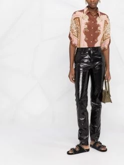 ETRO pantalon à effet de brillance