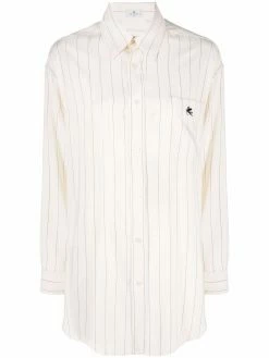 ETRO chemise en soie à motif Pegaso brodé