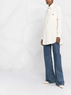 ETRO chemise en soie à motif Pegaso brodé