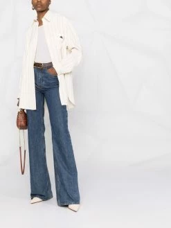 ETRO chemise en soie à motif Pegaso brodé