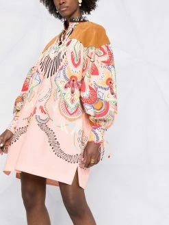 ETRO robe évasée à imprimé abstrait