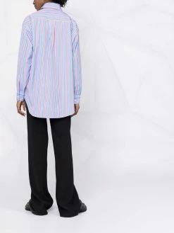 ETRO chemise rayée à broderies Pegaso