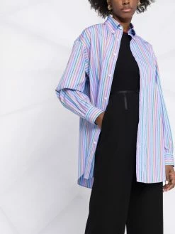 ETRO chemise rayée à broderies Pegaso