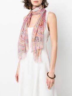 ETRO écharpe en soie à motif cachemire