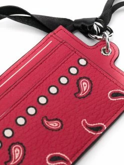 ETRO porte-cartes en cuir à imprimé bandana