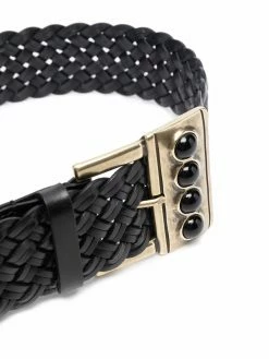 ETRO ceinture en cuir tressé à boucle
